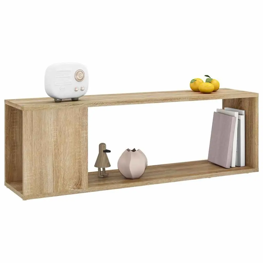 Brown Engineered Wood TV Cabinet with 2 Shelves