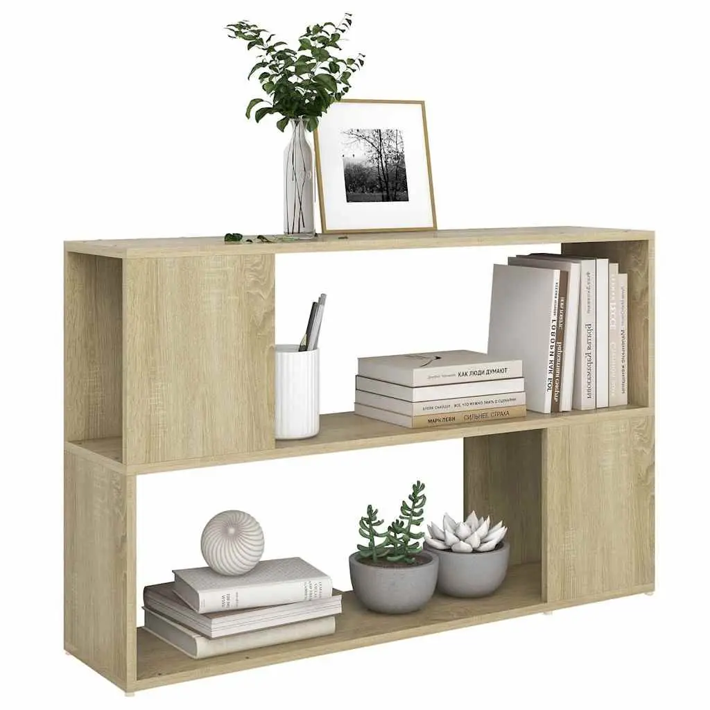 Book Cabinet Sonoma Oak Open Shelving Storage Unit Brown Engineered Wood