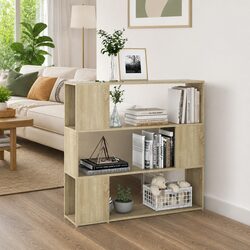 Brown Book Cabinet Room Divider with Shelving Unit