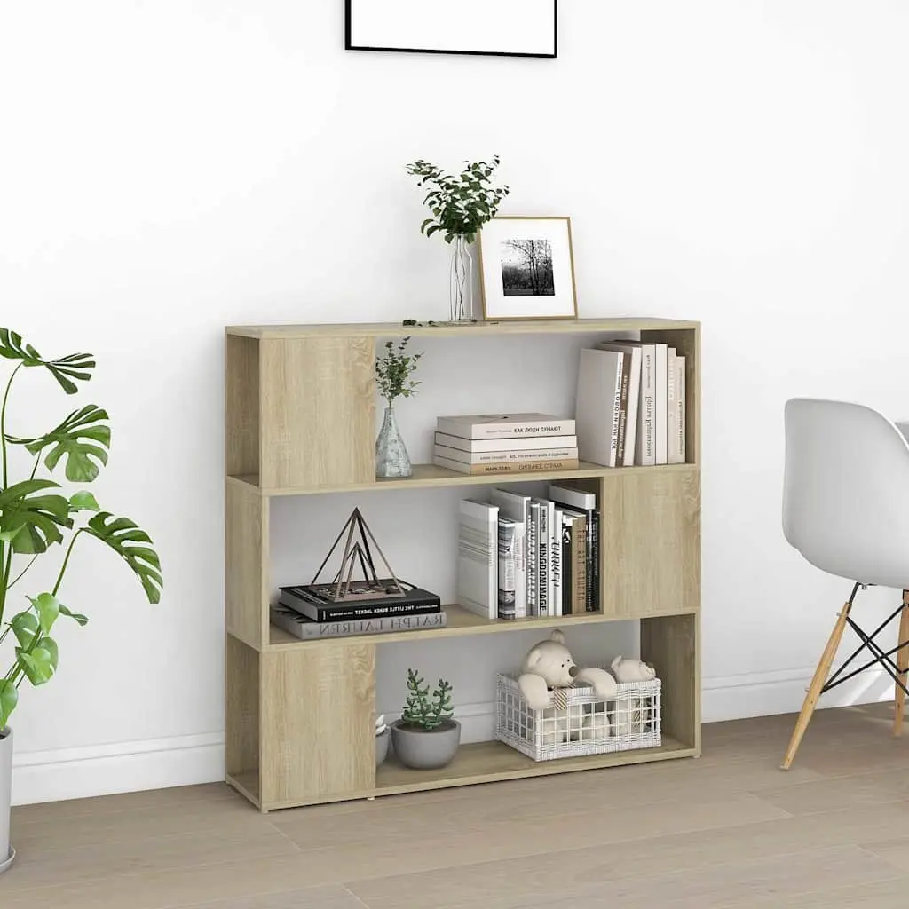 Brown Book Cabinet Room Divider with Shelving Unit