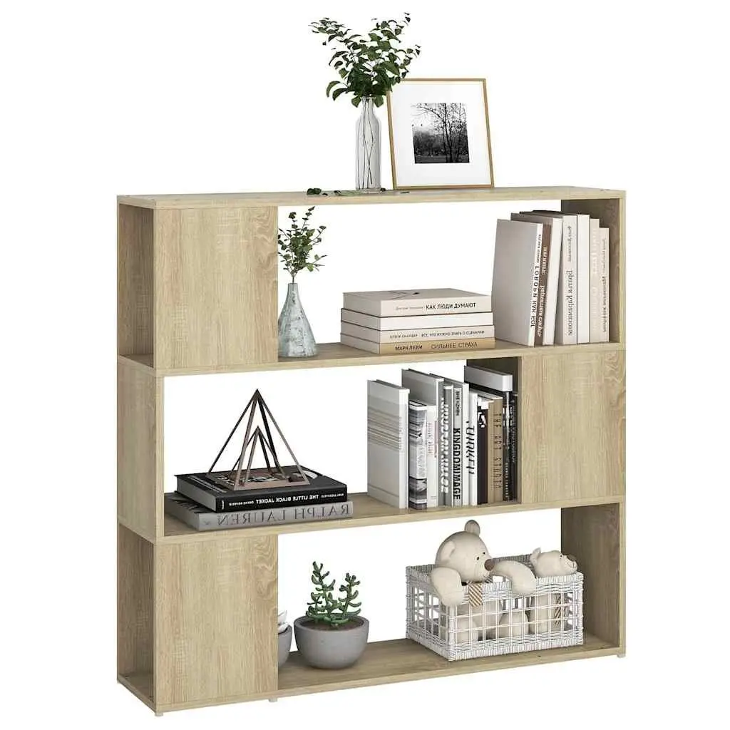 Brown Book Cabinet Room Divider with Shelving Unit