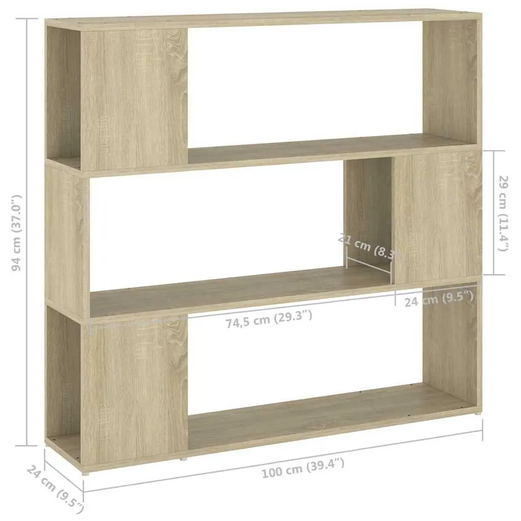 Brown Book Cabinet Room Divider with Shelving Unit