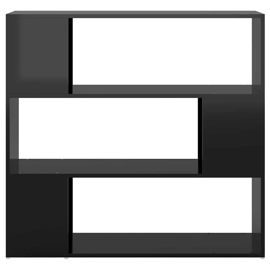 High Gloss Black Book Cabinet Room Divider
