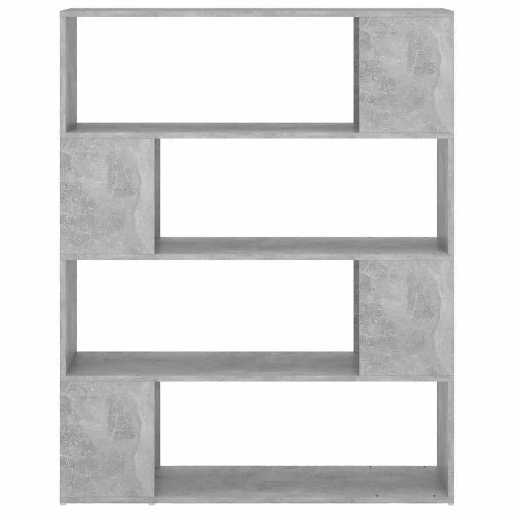 Bookcase Room Divider Freestanding Storage Shelf 100x24x124 cm Grey