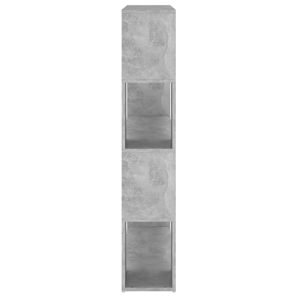 Bookcase Room Divider Freestanding Storage Shelf 100x24x124 cm Grey
