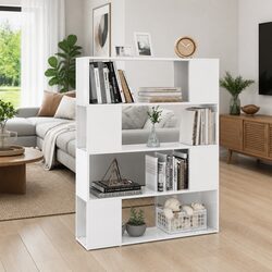 White High Gloss Book Cabinet Room Divider for Home