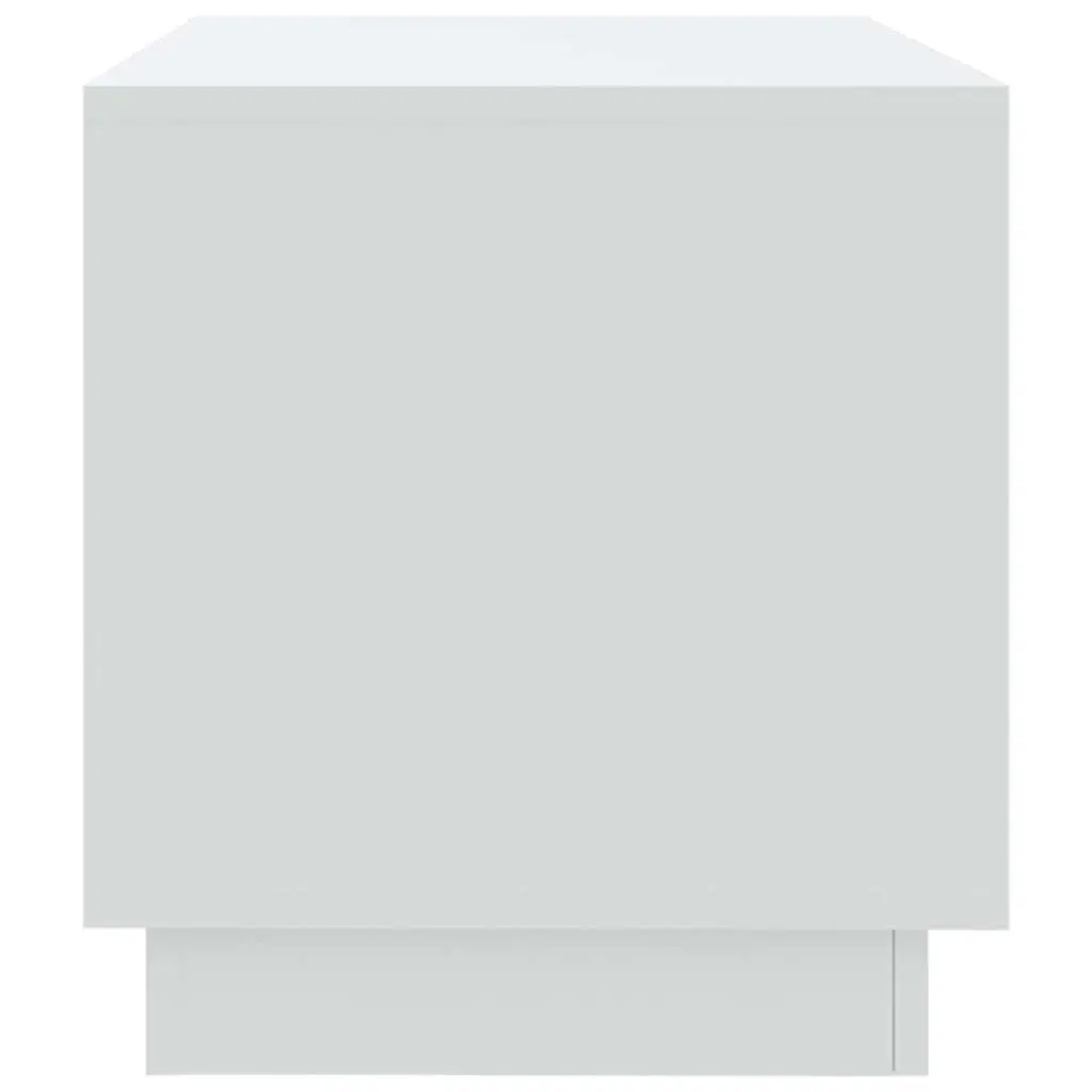TV Cabinet White 102 x 41 x 44 cm Engineered Wood Living Room Storage Unit 2 Drawers Open Compartment Lowboard
