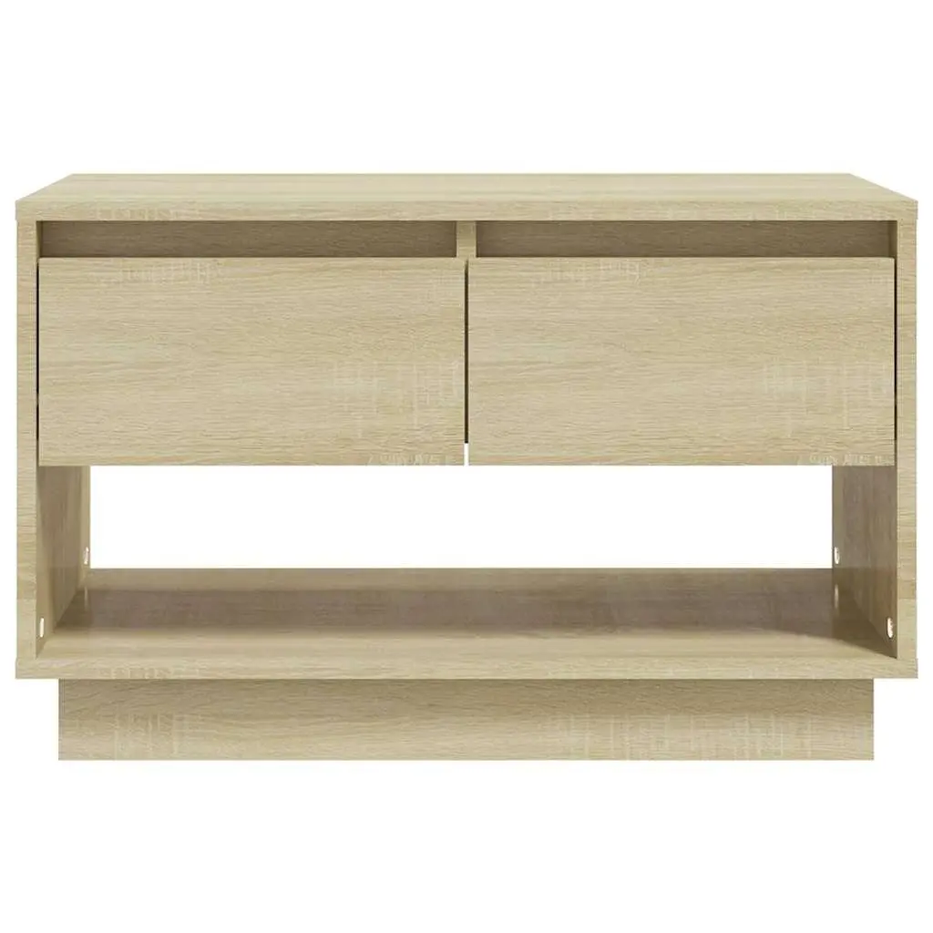 TV Cabinet Beige Engineered Wood Lowboard Living Room Storage with Drawers