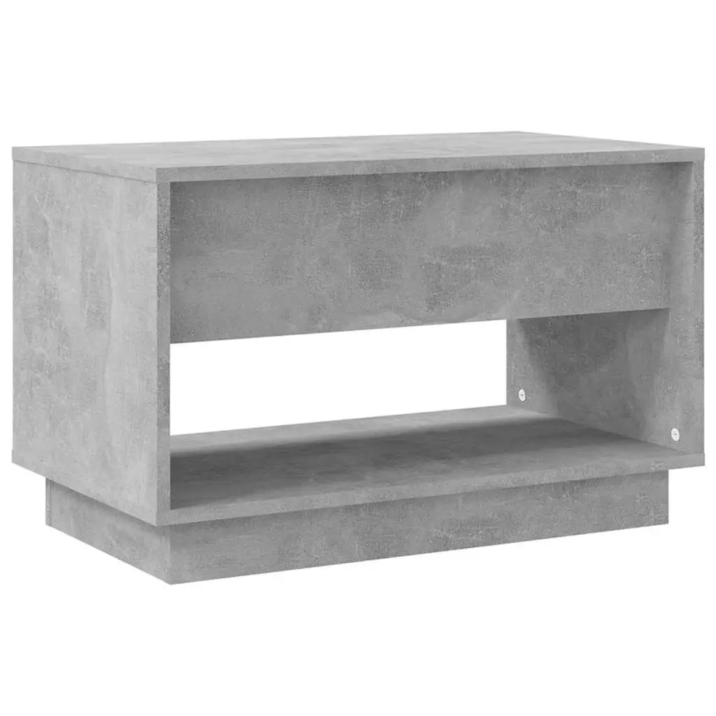 TV Cabinet Concrete Grey 70 x 41 x 44 cm Engineered Wood 2 Drawers Open Compartment