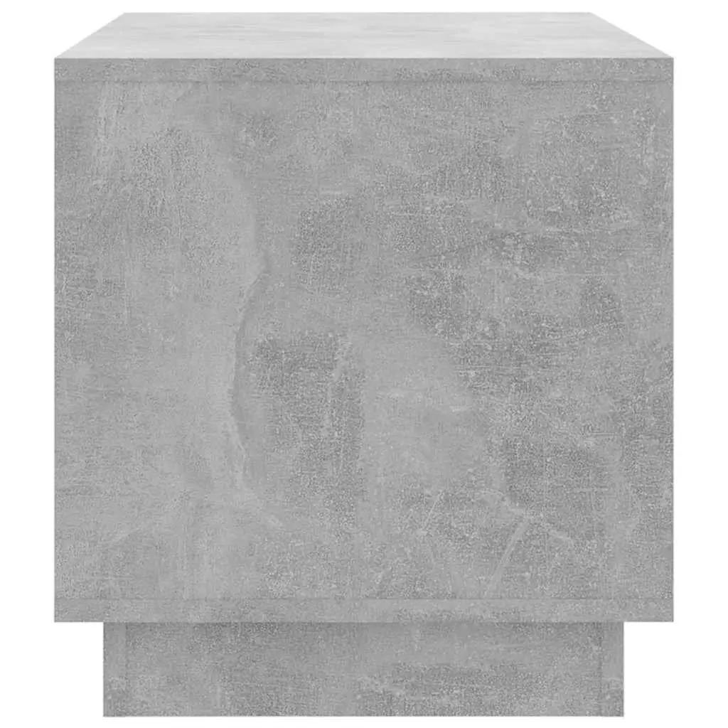 TV Cabinet Concrete Grey 70 x 41 x 44 cm Engineered Wood 2 Drawers Open Compartment