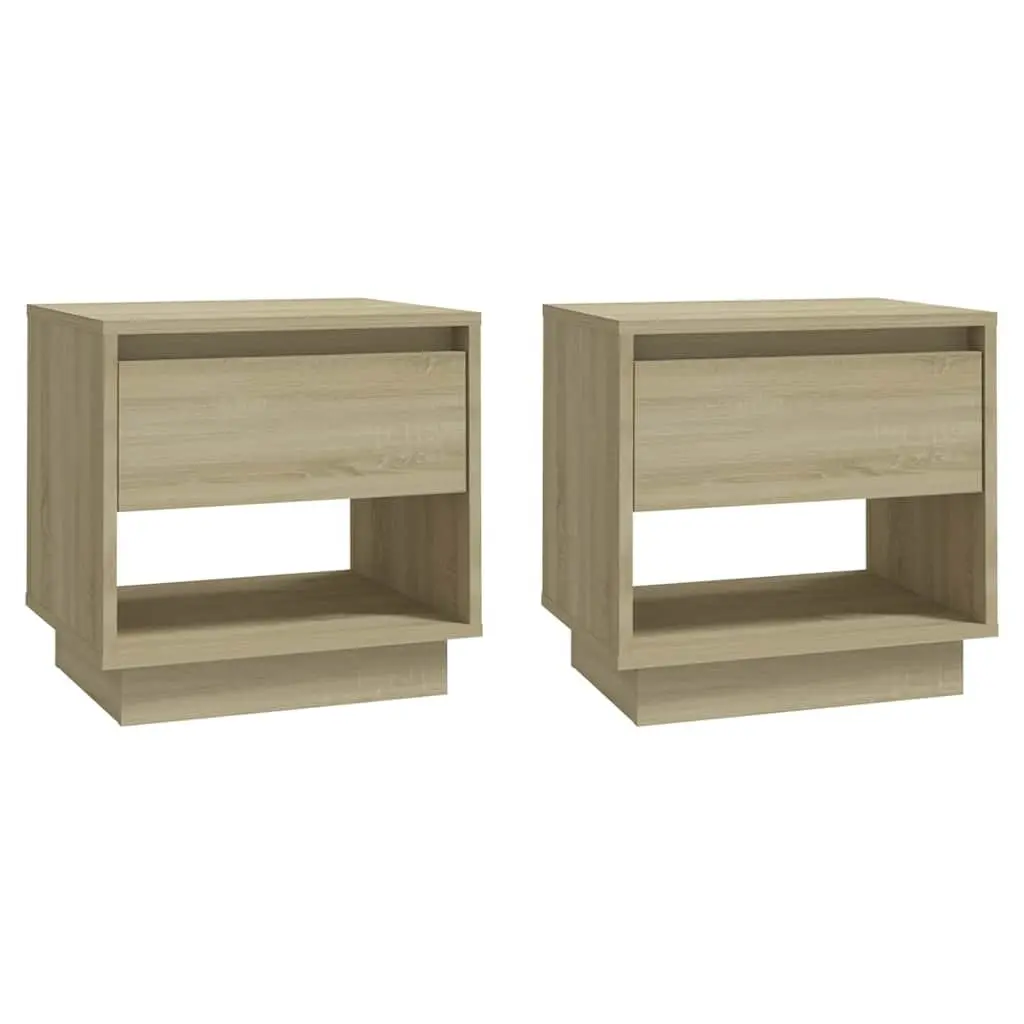 2-Piece Nightstand Set with Open Compartment