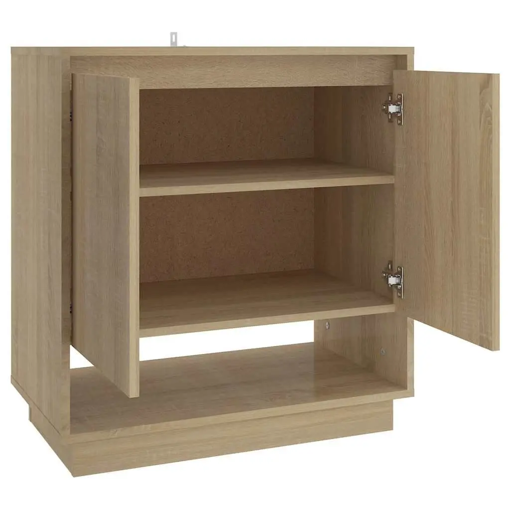 Brown Engineered Wood Sideboard with Storage Compartments