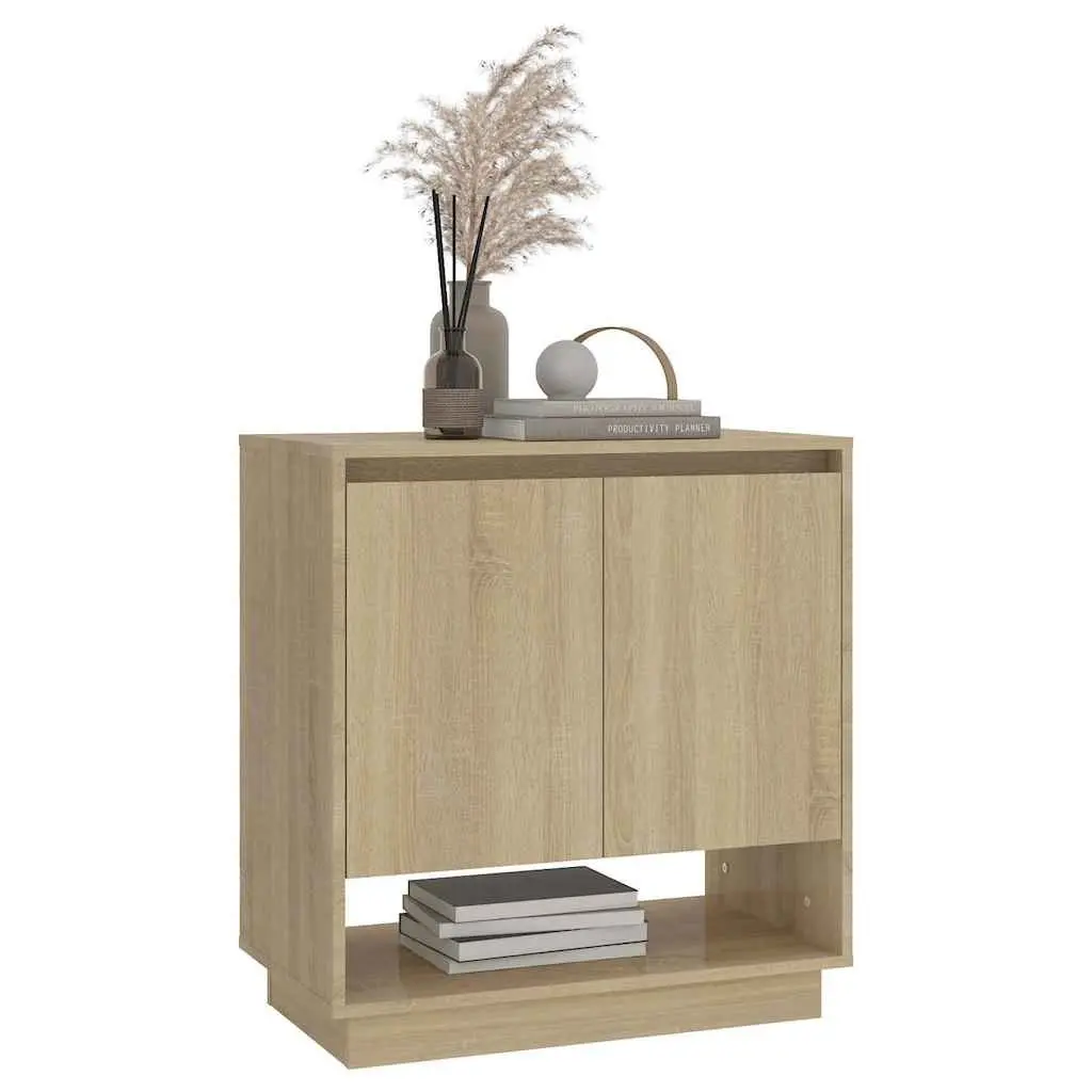 Brown Engineered Wood Sideboard with Storage Compartments
