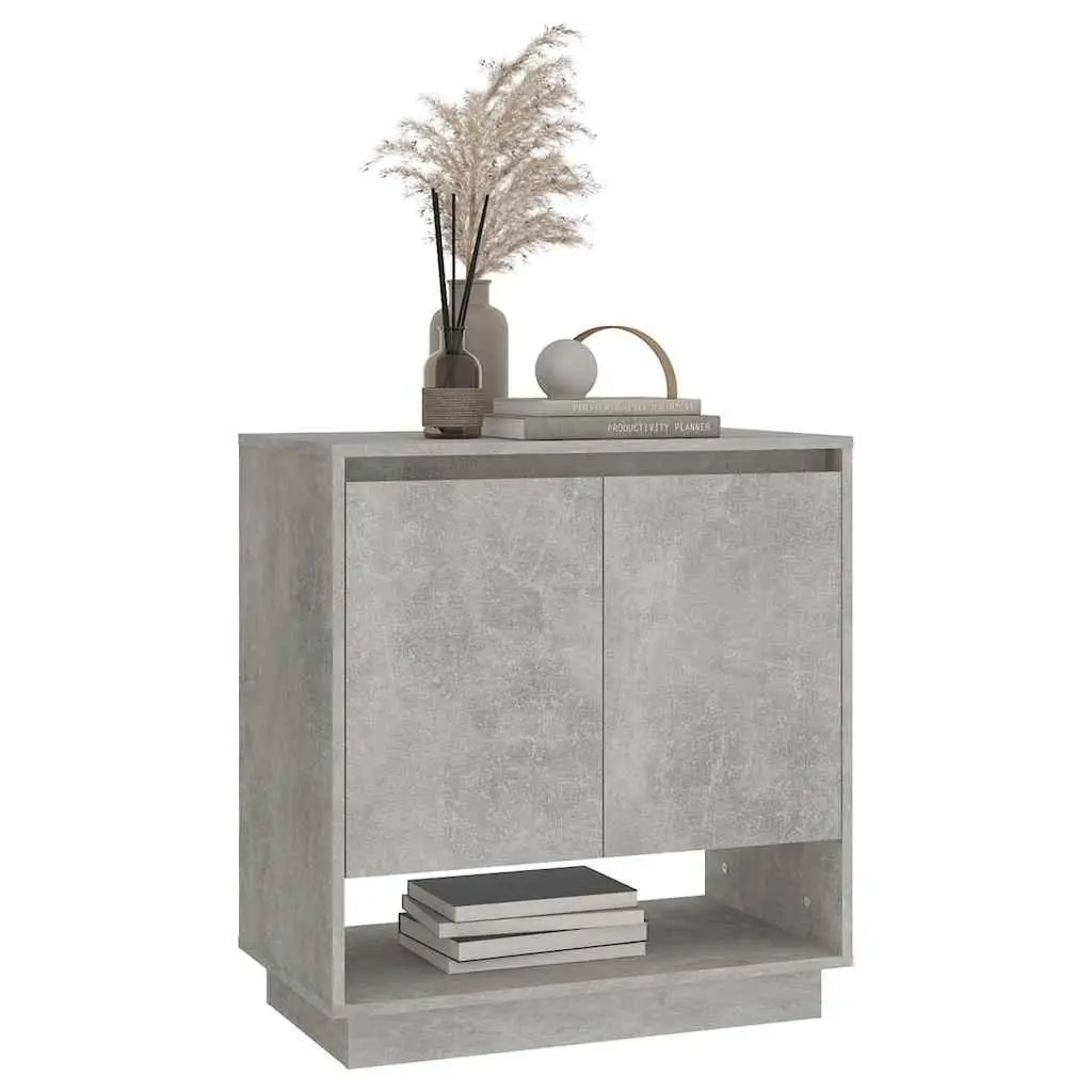 Grey Engineered Wood Sideboard Storage Cabinet
