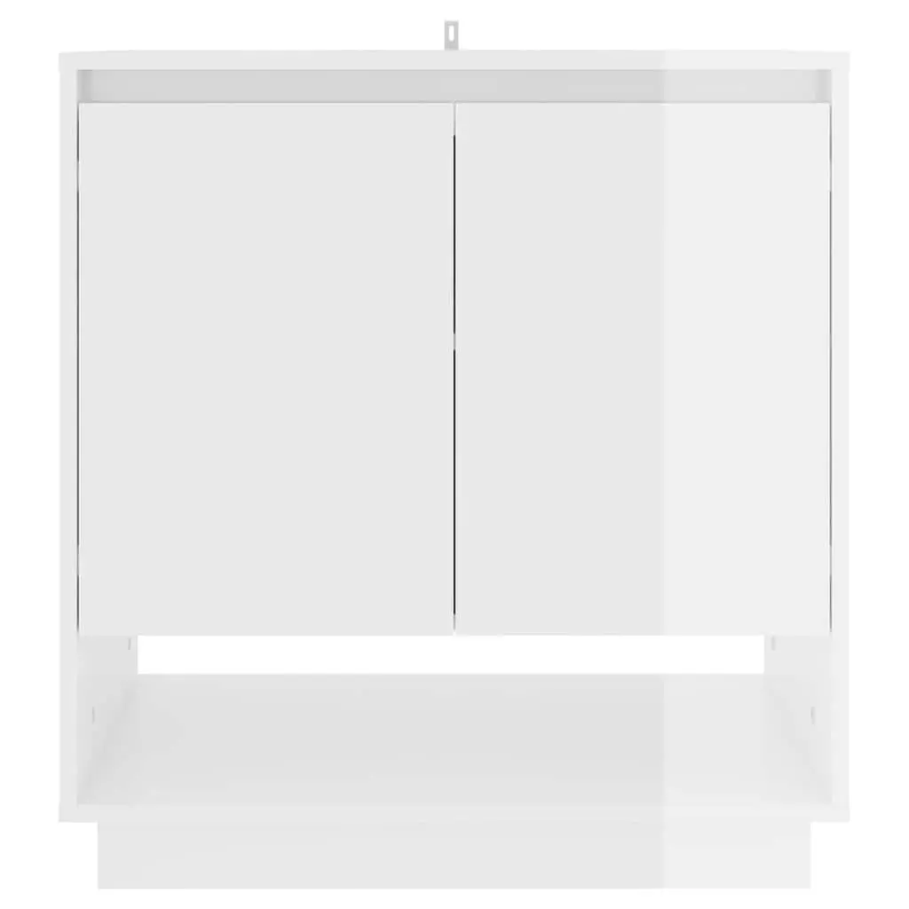 High Gloss White Minimalist Sideboard for Storage