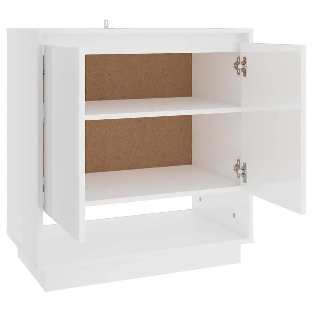 High Gloss White Minimalist Sideboard for Storage