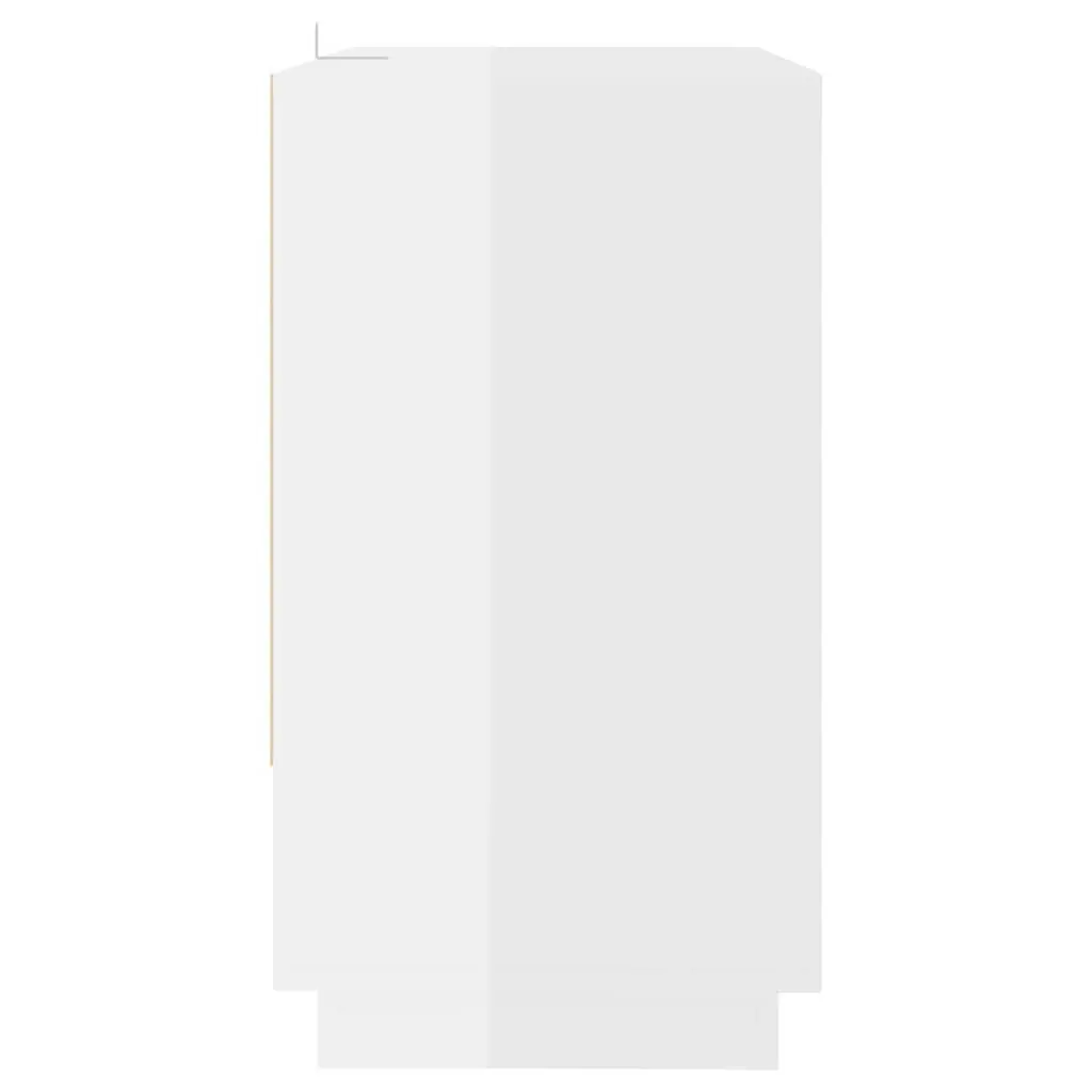 High Gloss White Minimalist Sideboard for Storage