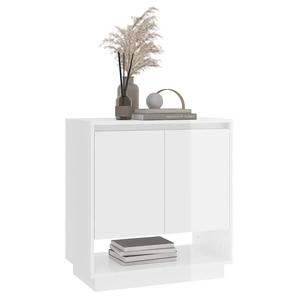 High Gloss White Minimalist Sideboard for Storage