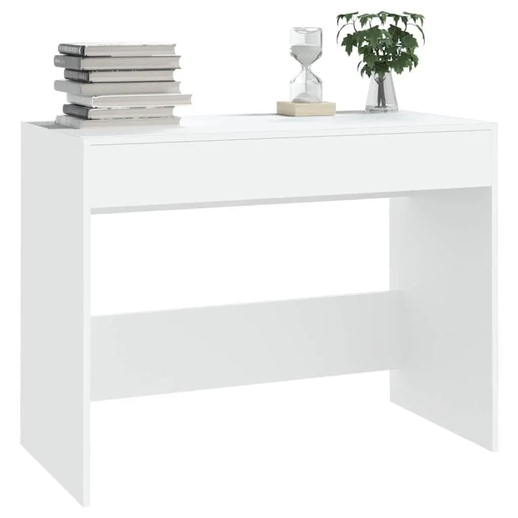 White Office Desk with 2 Drawers, 101x50x76.5 cm