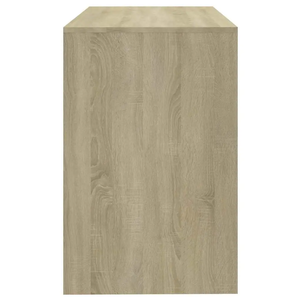 Beige Engineered Wood Office Desk with 2 Drawers