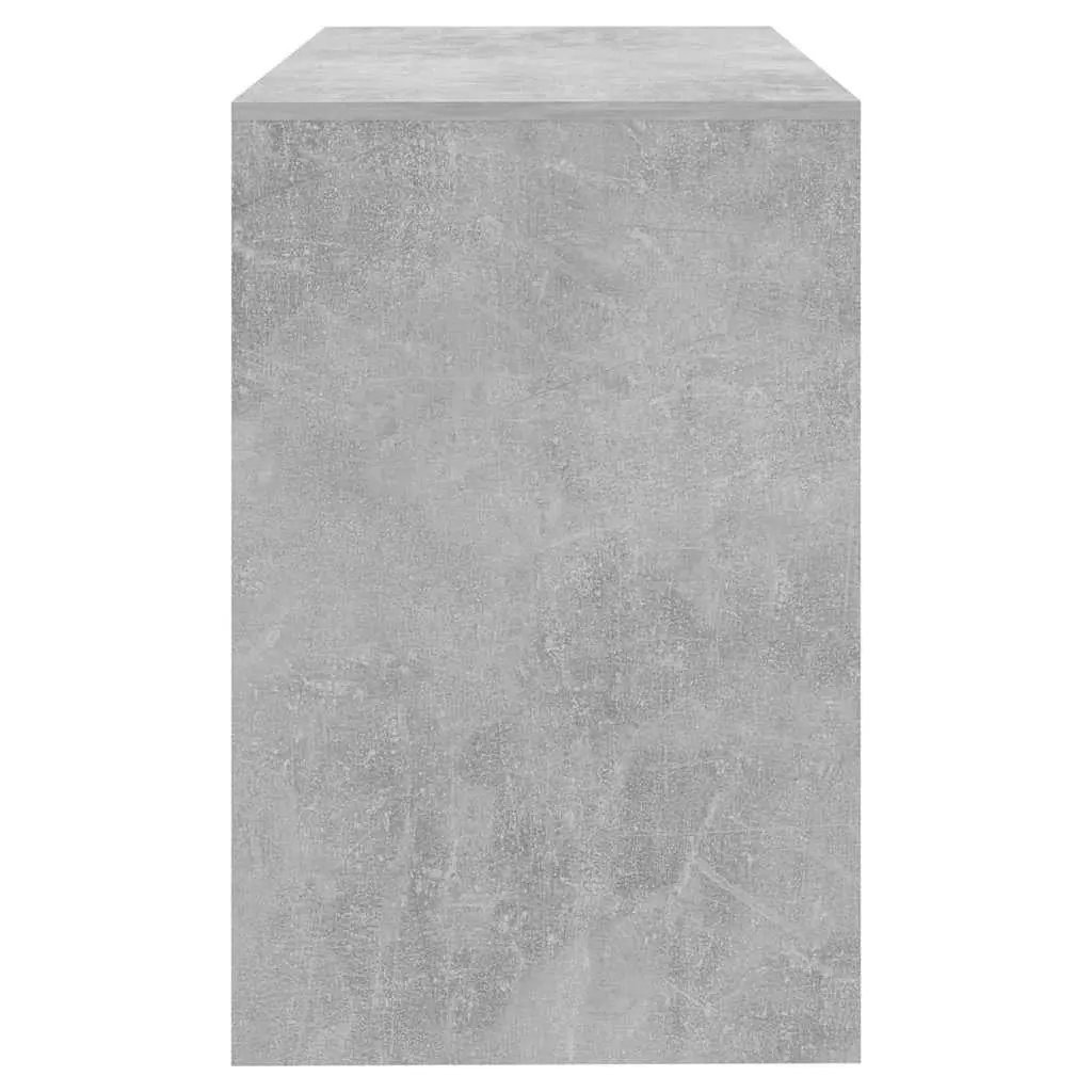 Concrete Grey Office Desk with Dual Storage Drawers