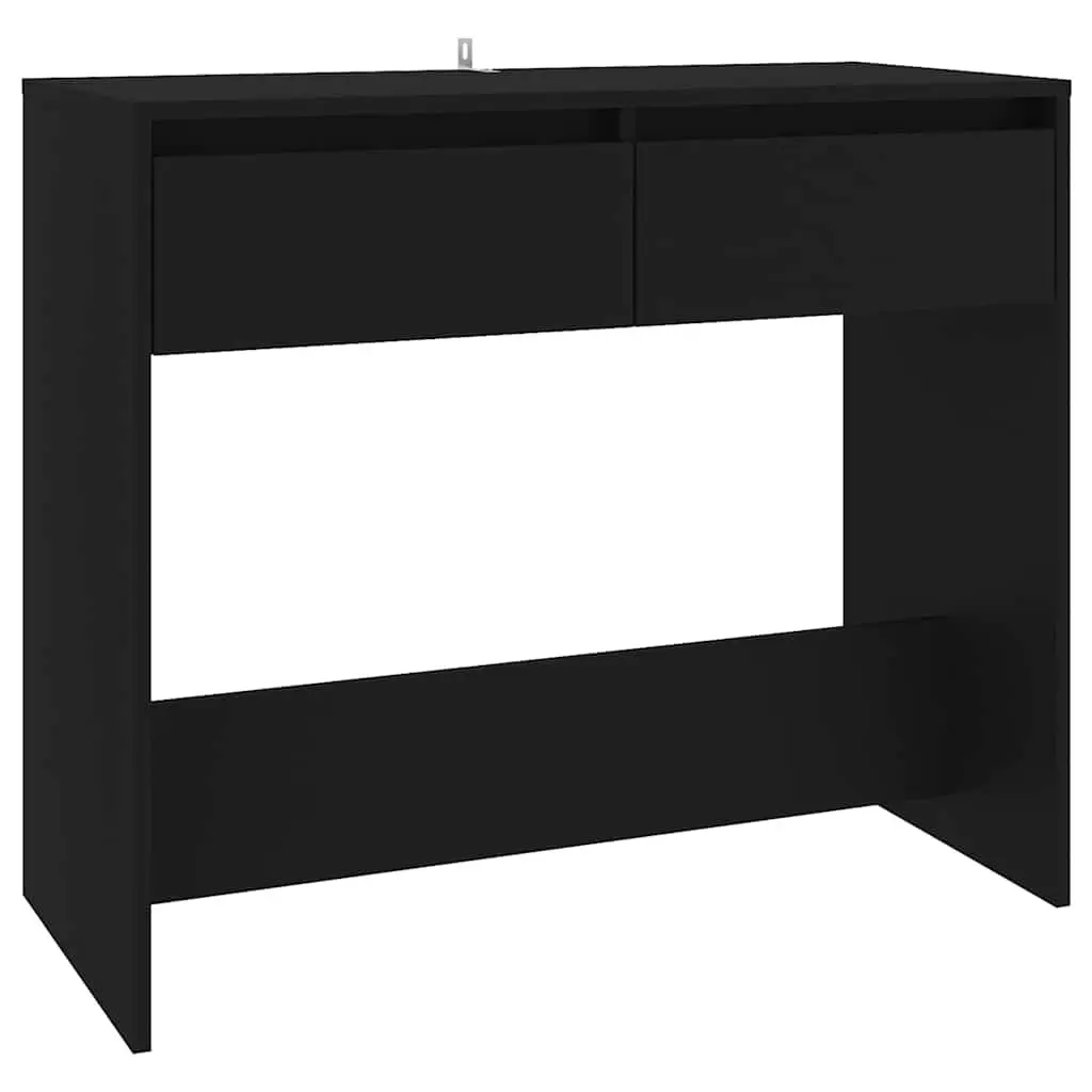 Black Console Table with Storage Drawers