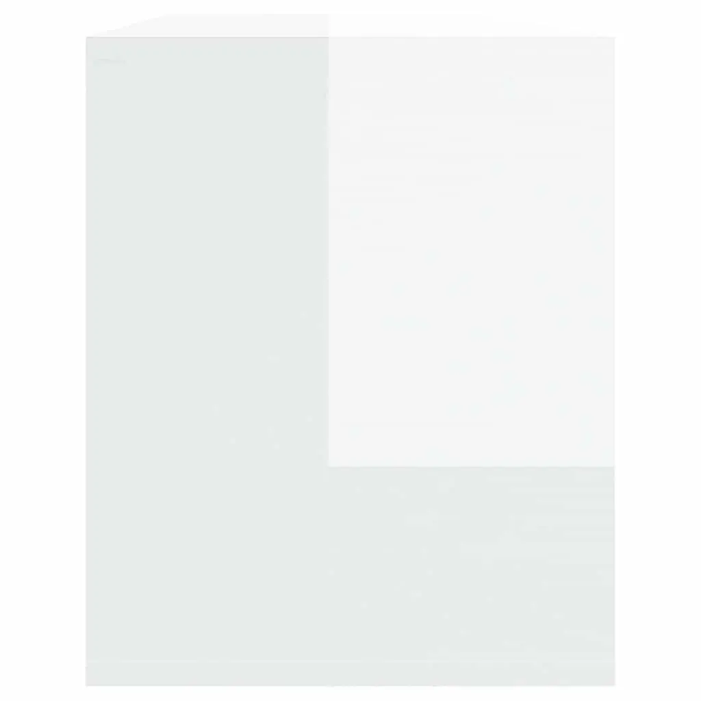 TV Cabinet White High Gloss 130x35x50cm Engineered Wood Storage Lowboard Entertainment Unit