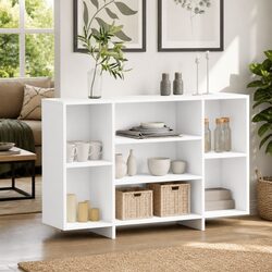 Modern White Sideboard with Shelves for Your Home