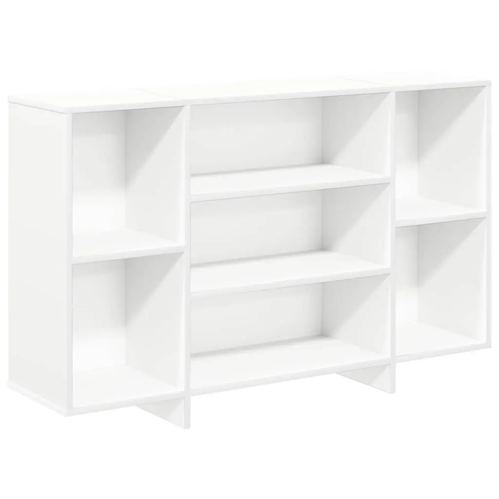 White Sideboard Modern Storage Cabinet 120cm Engineered Wood