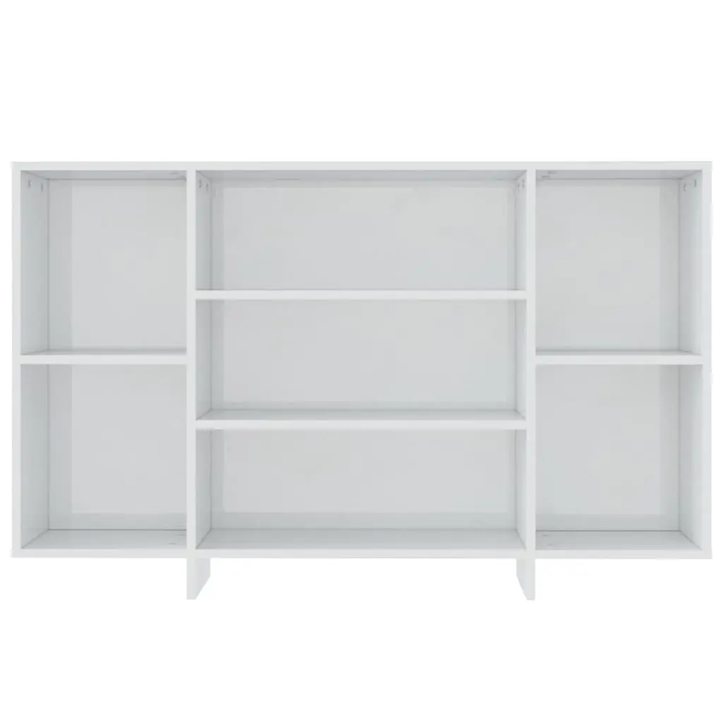 Sideboard White High Gloss 120cm Engineered Wood Modern Storage Cabinet