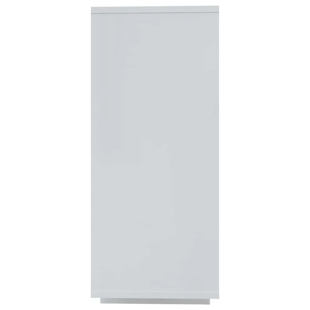 Sideboard White High Gloss 120cm Engineered Wood Modern Storage Cabinet