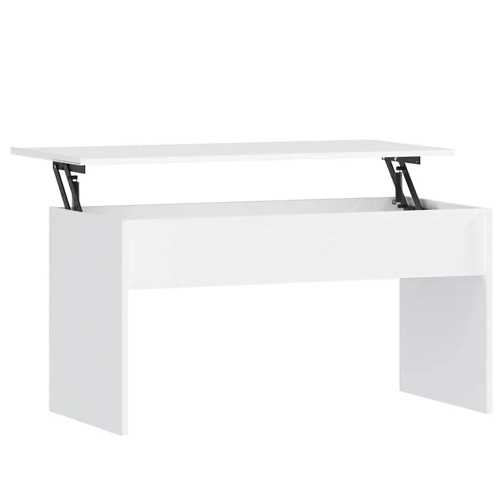 Coffee Table White Lift Top Storage Compartment Engineered Wood 102 x 50.5 x 52.5 cm