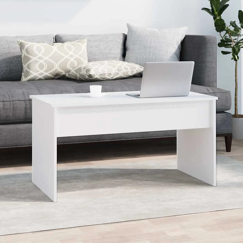 Coffee Table White Lift Top Storage Compartment Engineered Wood 102 x 50.5 x 52.5 cm