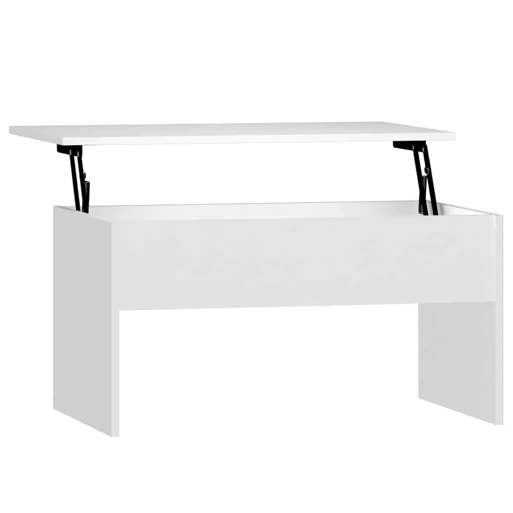 Coffee Table White Lift Top Hidden Storage Engineered Wood 80 x 50.5 x 41.5 cm