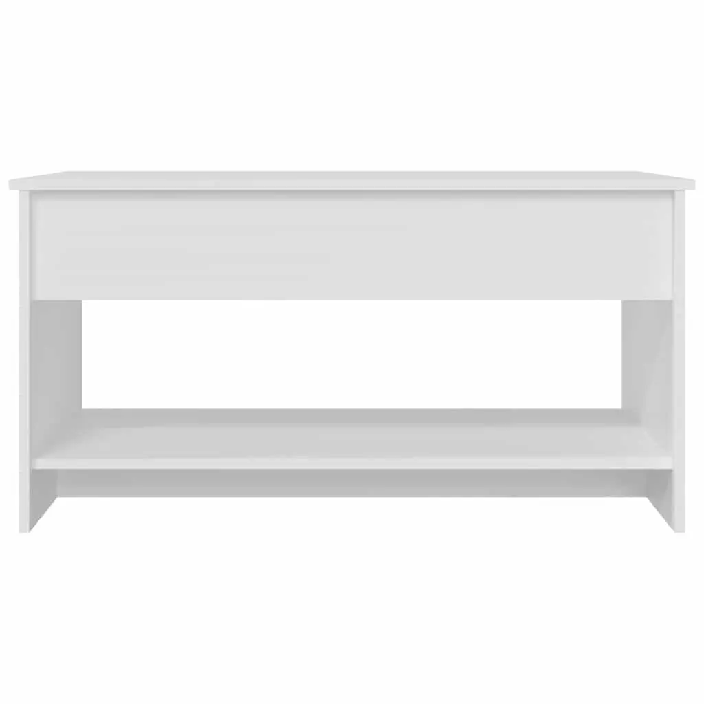 White Lift Top Coffee Table with Storage Compartment