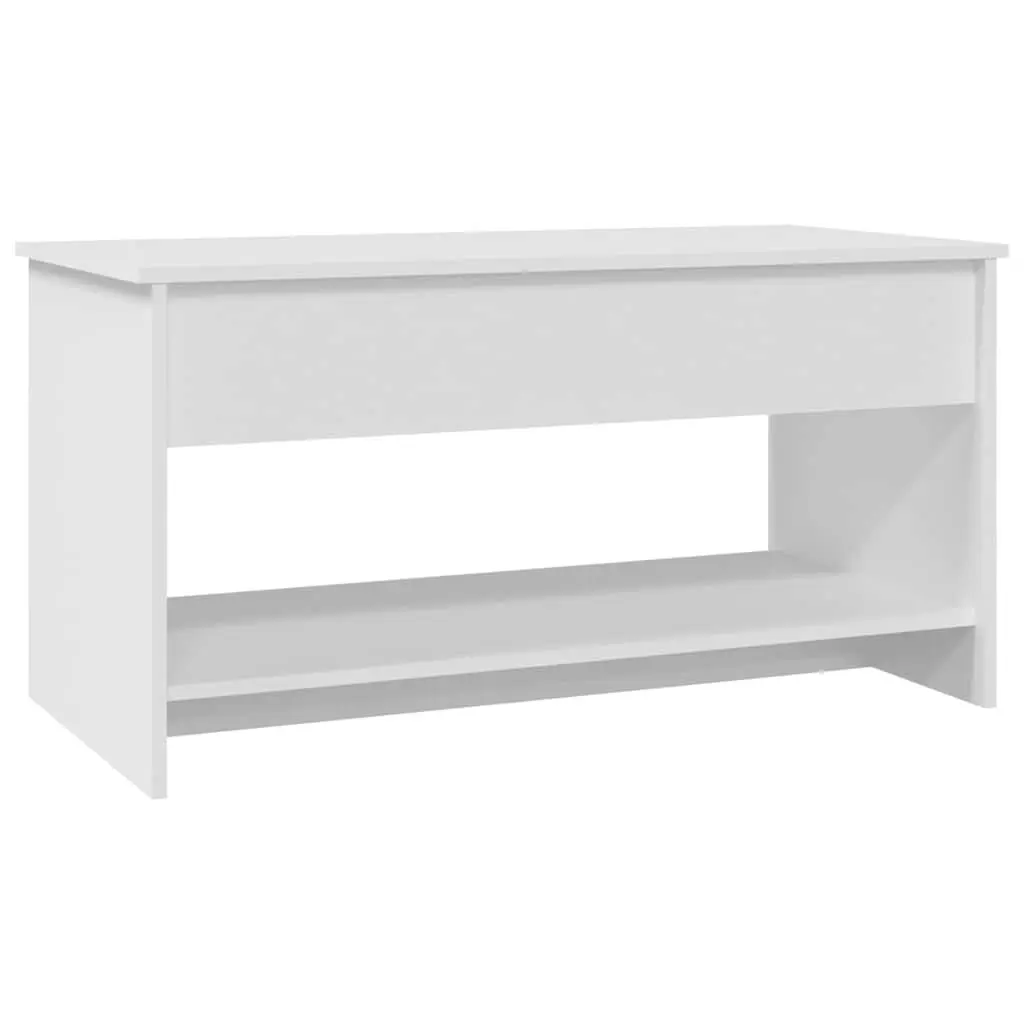 White Lift Top Coffee Table with Storage Compartment
