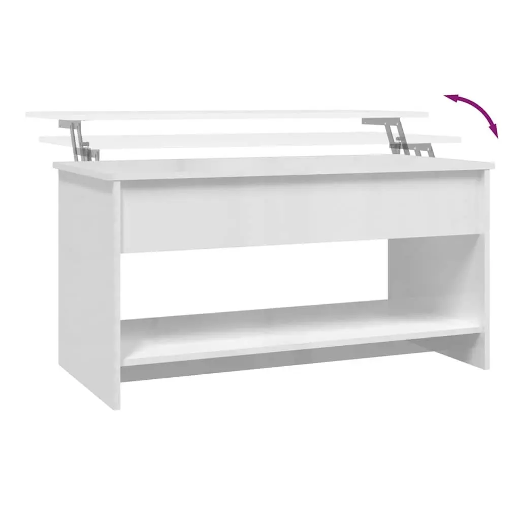 White High Gloss Lift Top Coffee Table