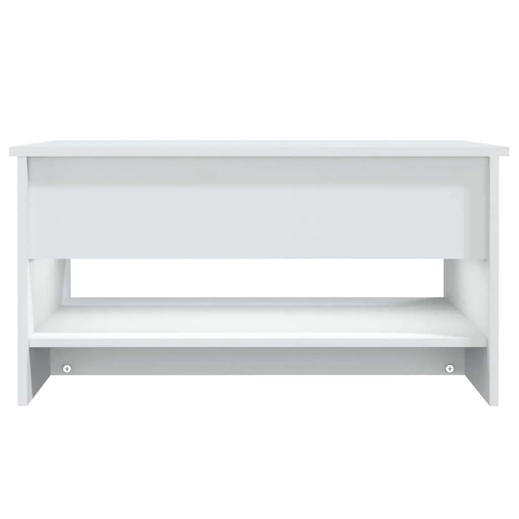 Coffee Table White Accent 80 x 50 x 40 cm Engineered Wood