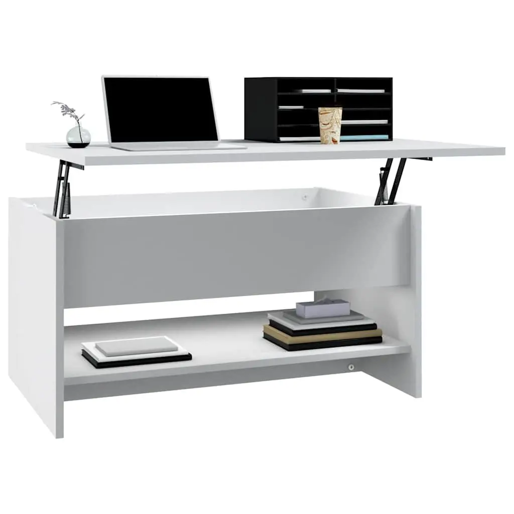 Coffee Table White Accent 80 x 50 x 40 cm Engineered Wood