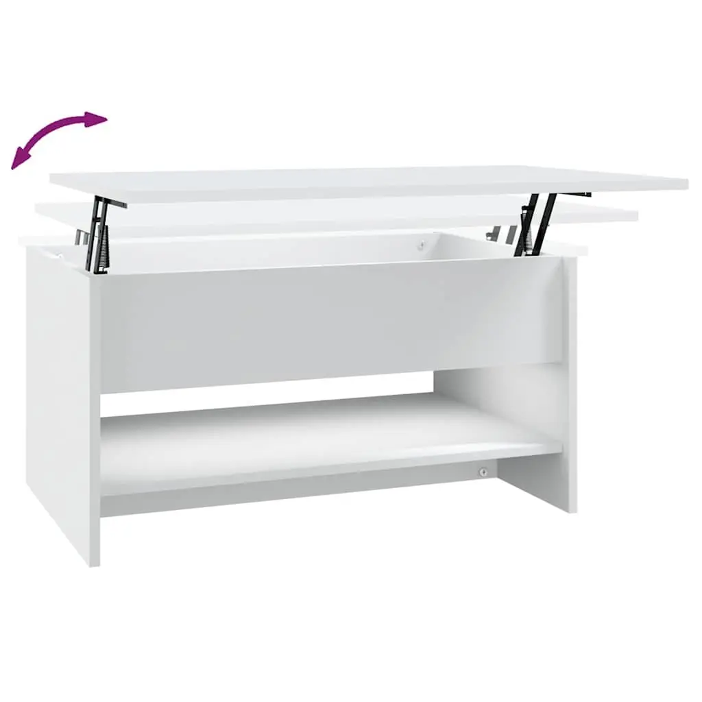 Coffee Table White Accent 80 x 50 x 40 cm Engineered Wood