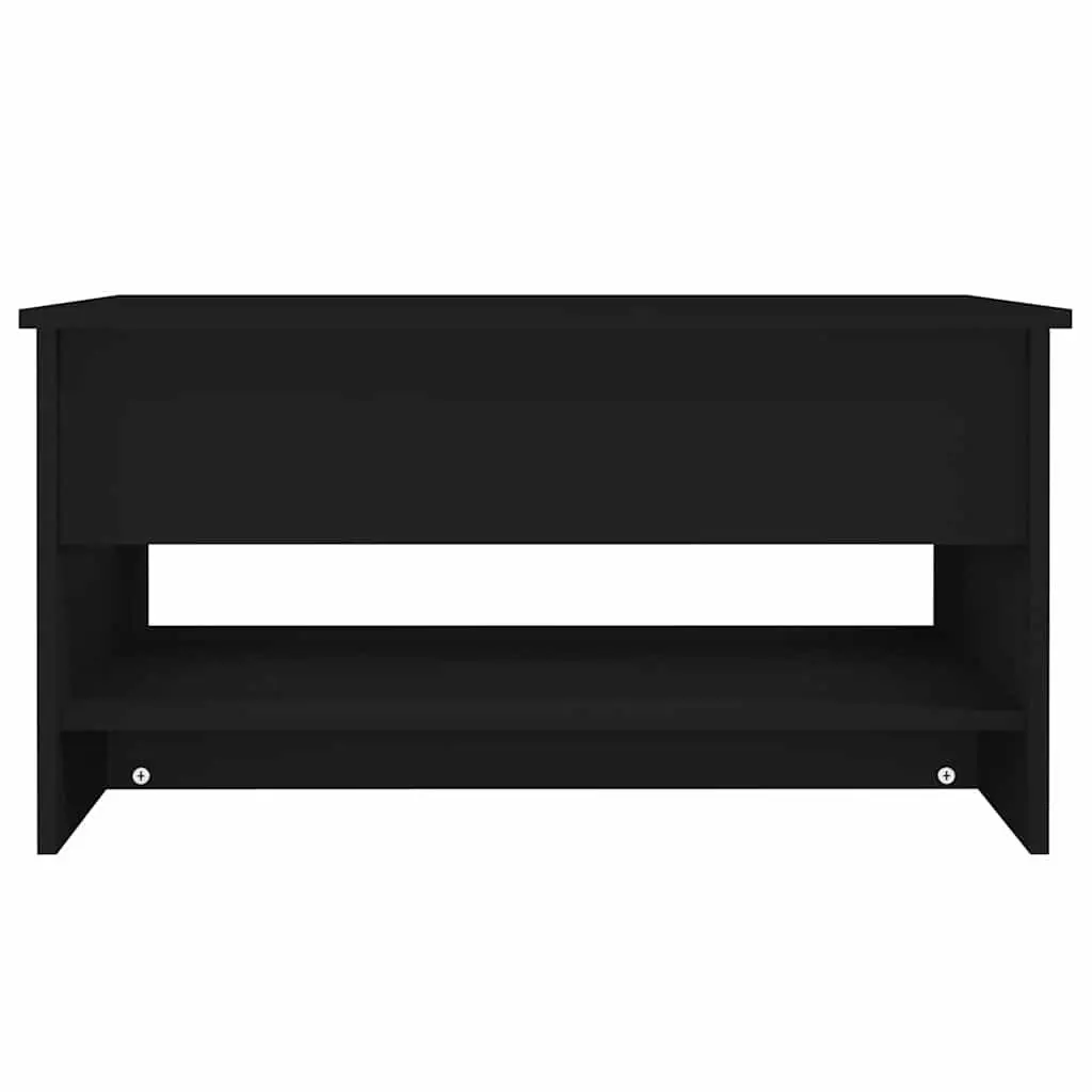 Coffee Table Black Adjustable Height Lift Top Storage Compartment Engineered Wood