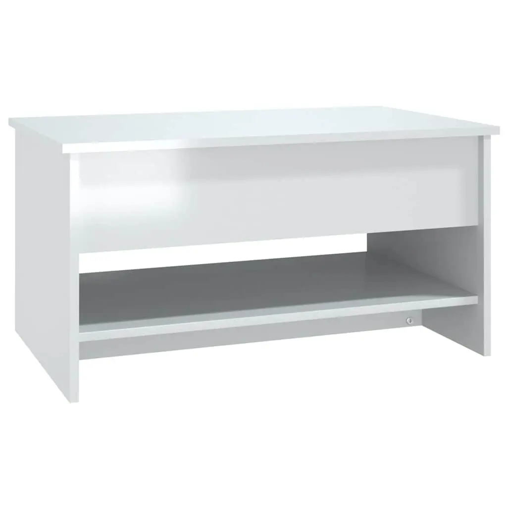 White High Gloss Coffee Table with Lift Top