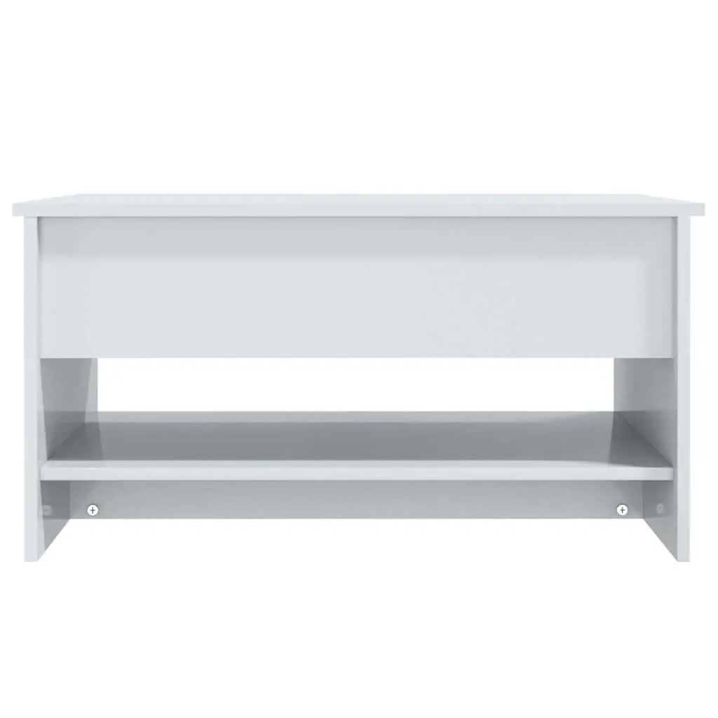 White High Gloss Coffee Table with Lift Top