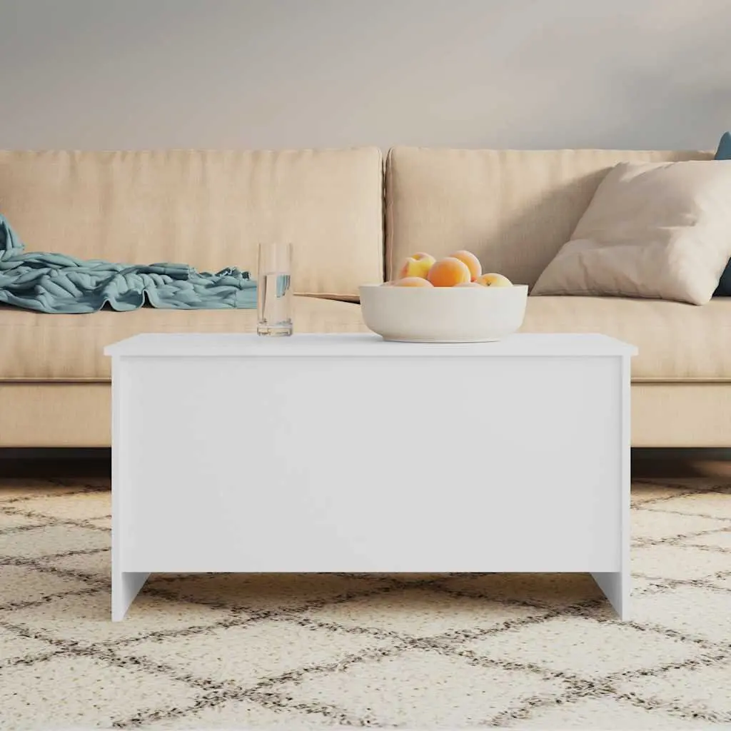 Coffee Table White Lift Top 102x55.5cm Engineered Wood