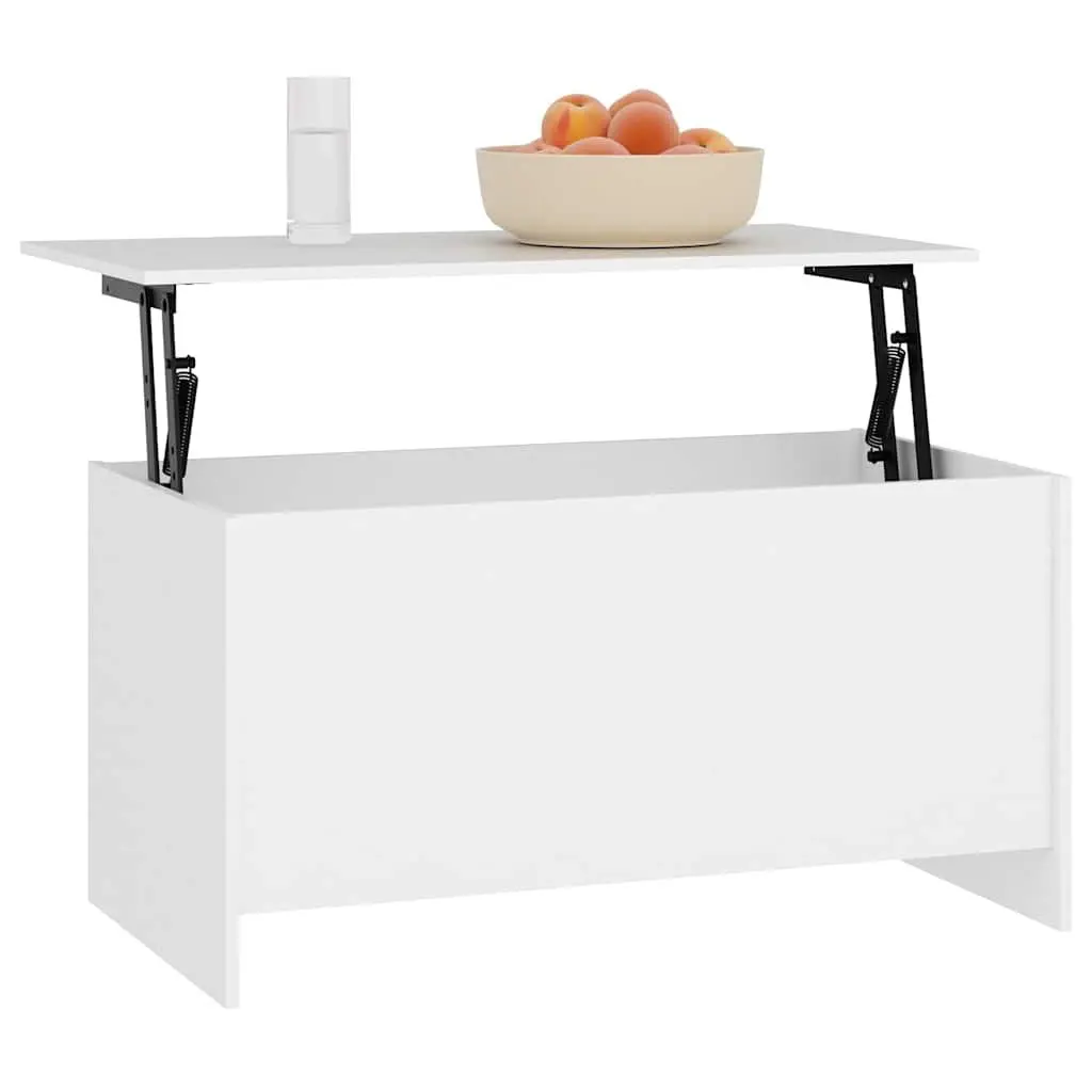 Coffee Table White Lift Top 102x55.5cm Engineered Wood