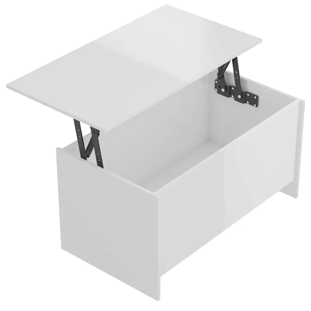 Coffee Table High Gloss White Lift Top Storage Engineered Wood 102 x 55.5 x 52.5 cm