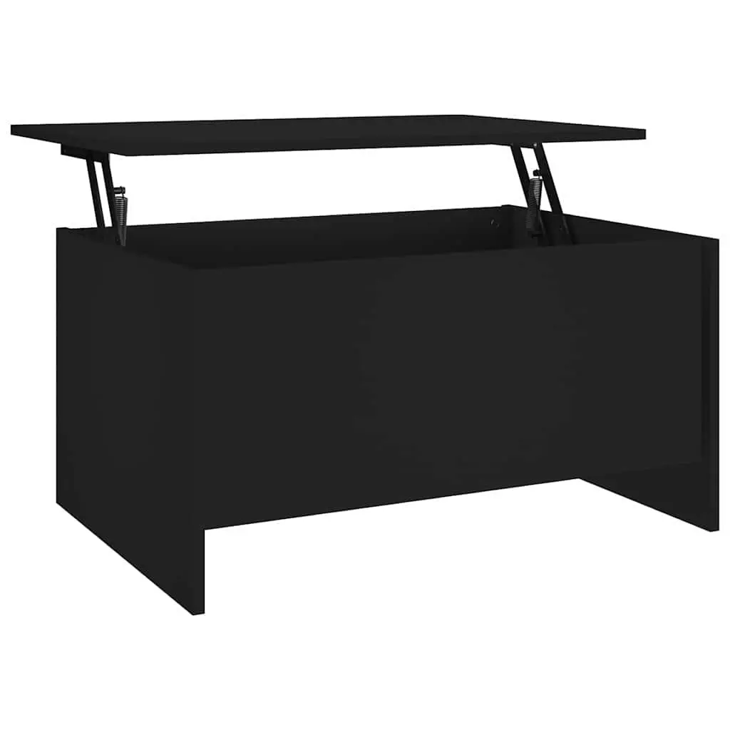 Coffee Table Lift-Top Black Engineered Wood Modern 80 x 55.5 x 41.5 cm