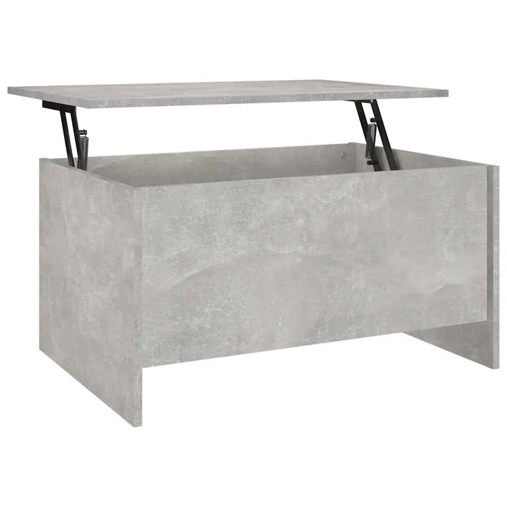 Coffee Table Lift-Top Design Grey Engineered Wood Storage Compartment Living