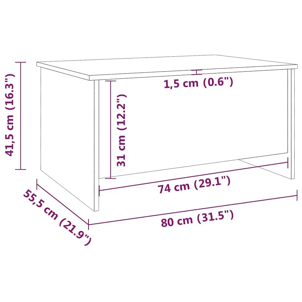 High Gloss White Coffee Table with Lift Top Storage
