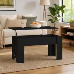 Lift Top Coffee Table in Black for Modern Living Spaces